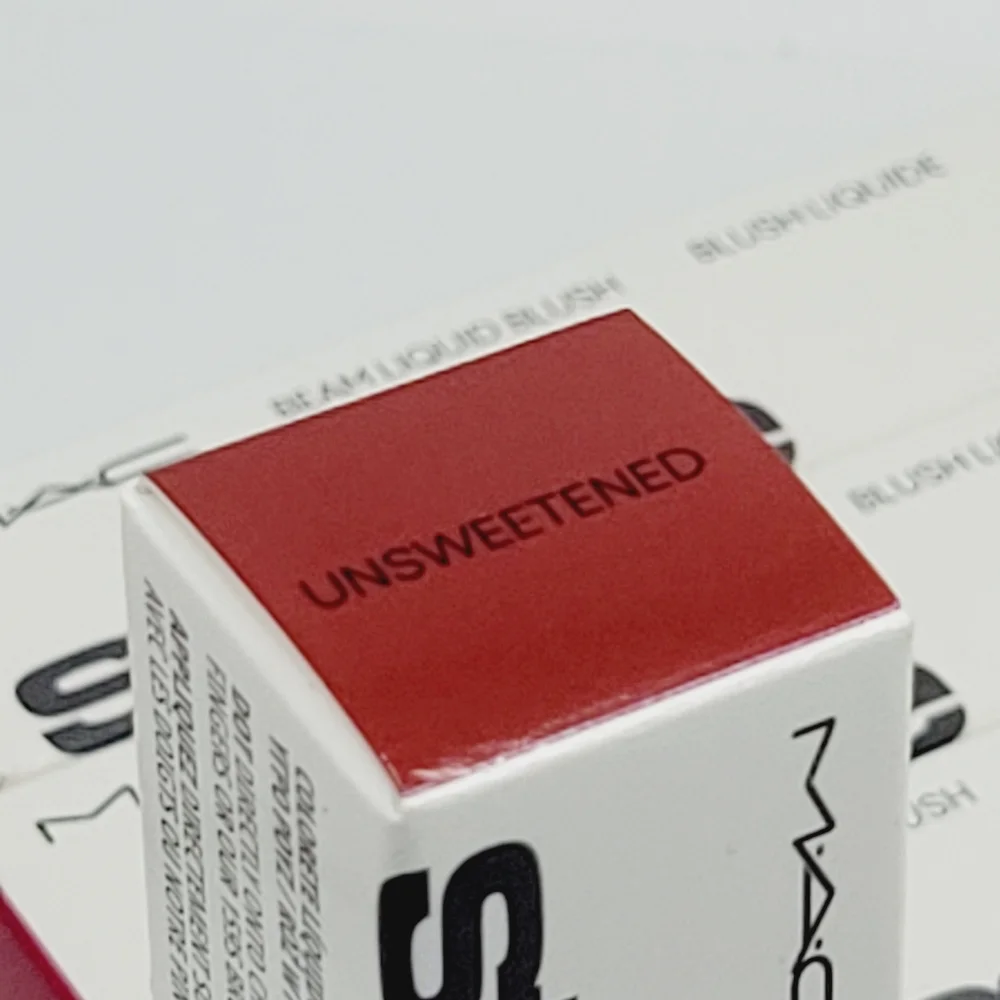 MAC Unsweetened Strobe Liquid Blush Red Mauve Brsnd New In Box Full Size
